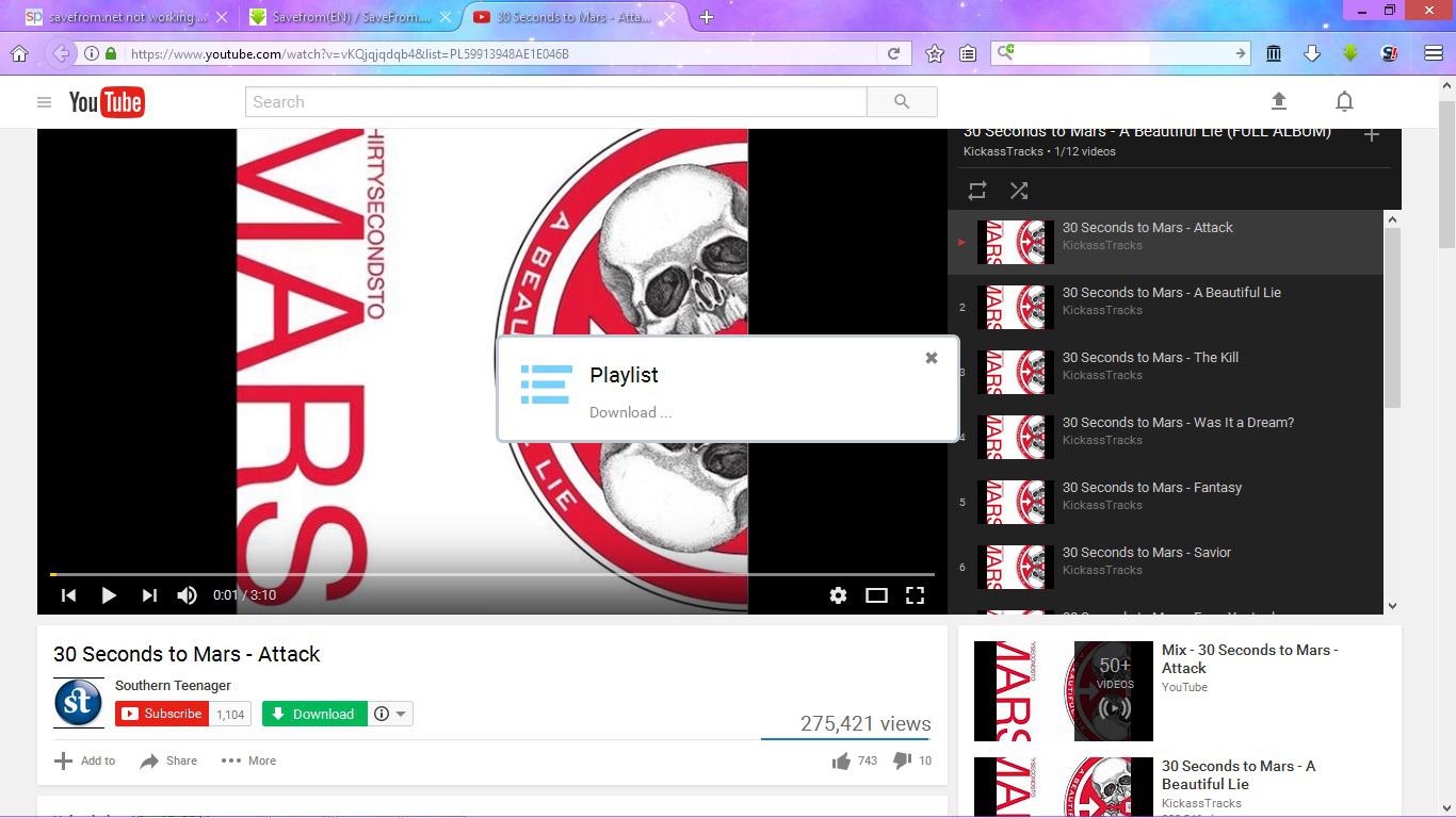 playlist youtube downloader firefox